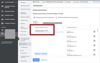 Excluir todas las App en Campañas de Display de Google Ads agregar Excluir todas las App en Campañas de Display de Google Ads agregar