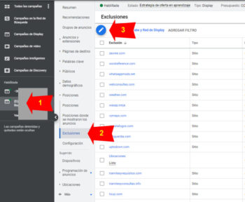 Excluir todas las App en Campañas de Display de Google Ads campaña Excluir todas las App en Campañas de Display de Google Ads campaña