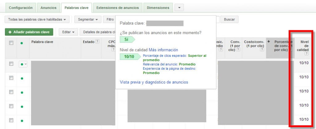 entender el nivel de calidad de google adwords 04
