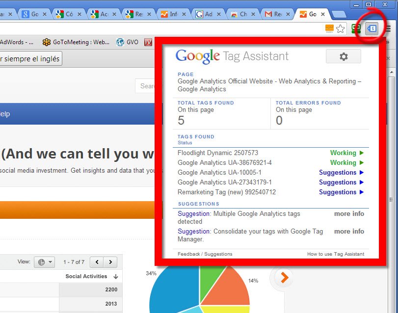 extension para verificar codigos de google