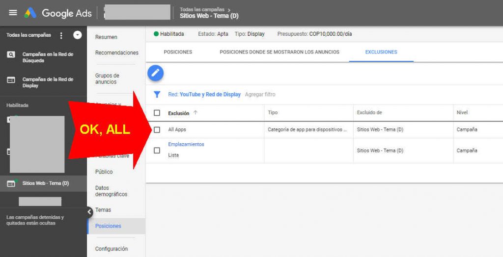 resultado de excluir las aplicaciones en google ads resultado de excluir las aplicaciones en google ads